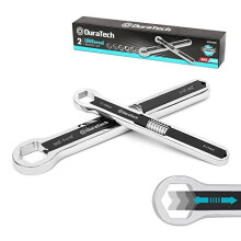 DURATECH Universal Spanner Set, Adjustable Spanner Set, 2-Piece Multifunctional Wrench Set, Total Wrench Set, 44-in-2, Metric & SAE, 5mm to 27mm &