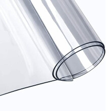 Nisorpa Clear PVC Table Protector 200cm 100cm Plastic Table Covers Rectangle Transparent Waterproof Oil Proof Tablecloth for Kitchen Dining Room