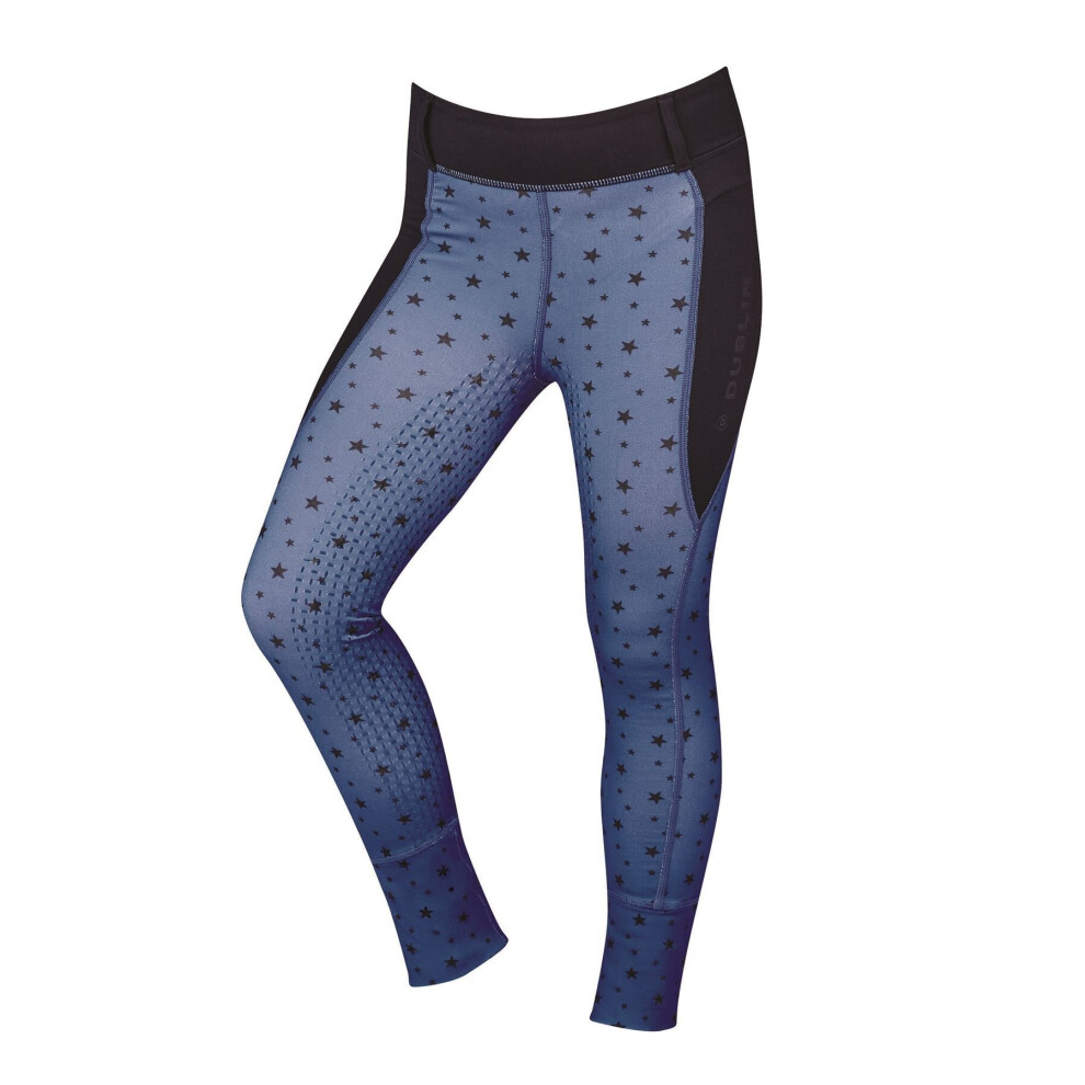 (Navy Stars, Childs 14/26 Inch) Dublin Printed Cool It Everyday Riding Tights