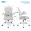 ELECWISH (Beige) Ergonomic Office Chair Computer Desk Task Seat 2