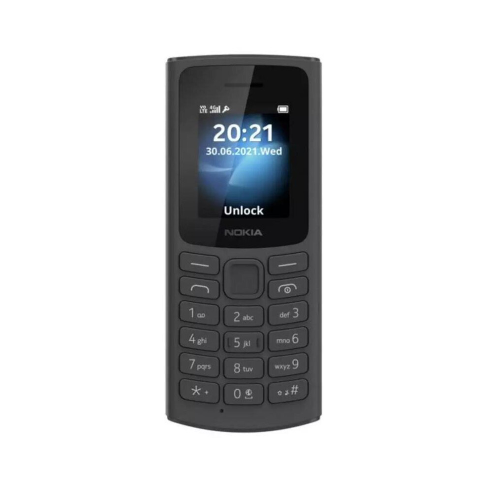 Nokia 105 4G - Dual SIM - Black - 128MB - 4MB RAM