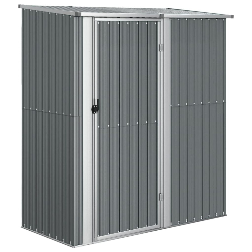 Vidaxl Garden Shed Grey Galvanised Steel Outdoor Patio Storage Shed House