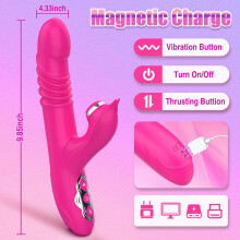 Thrusting Rabbit Vibrators , Adult Sex Toys with Clitoral Stimulator