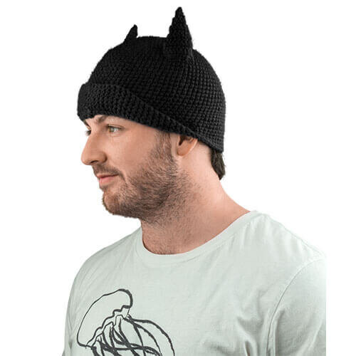 Batman Batman Cowl Knit Beanie (Black) 2