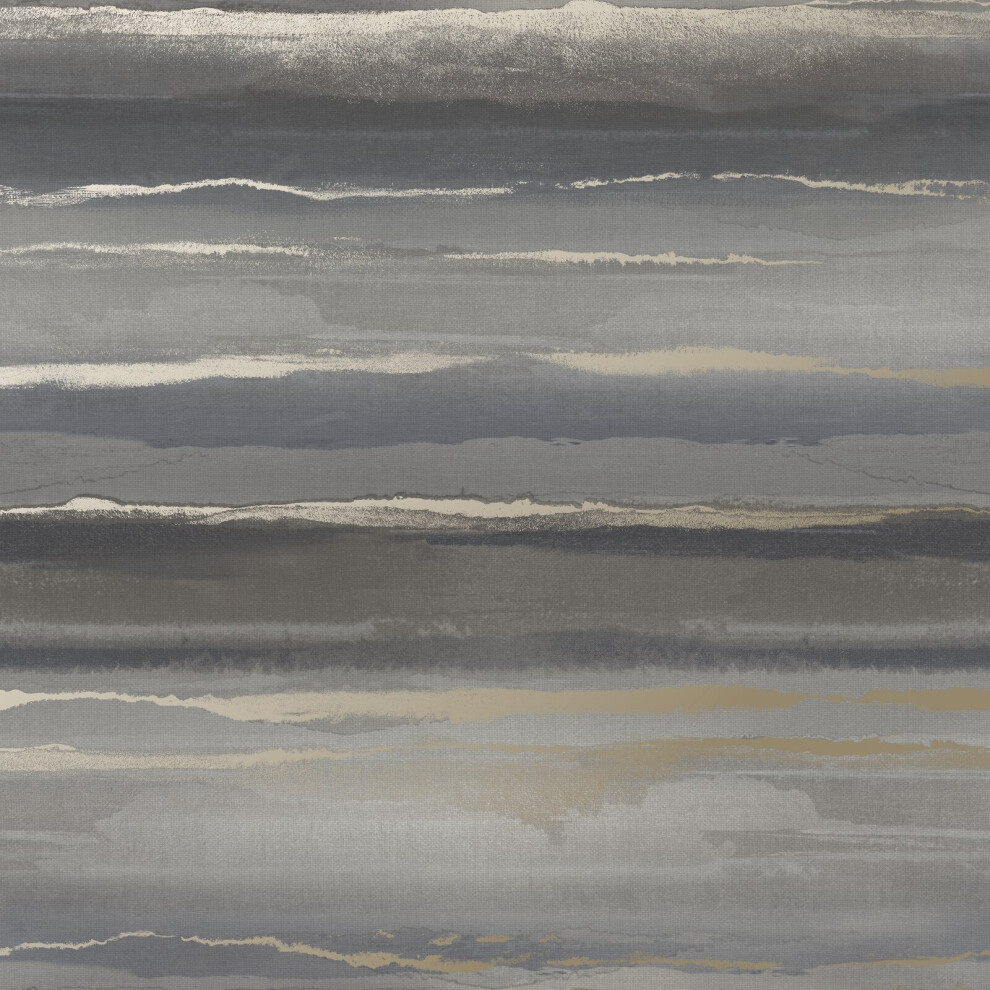 (Grey 282954) Rasch Mirage Horizon Storm Sunset Stripe Wallpaper 5901638010476