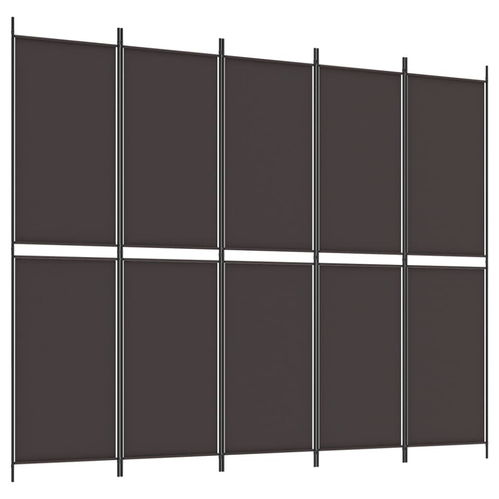 Vidaxl (Brown, 250 X 200 Cm) Room Divider Privacy Screen Paravent Dressing Room Partition Fabric