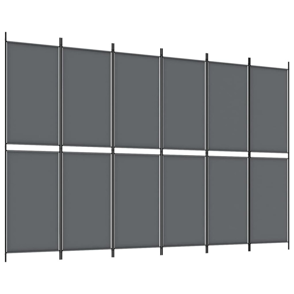 Vidaxl (Anthracite, 300 X 200 Cm) Room Divider Privacy Screen Paravent Dressing Room Partition Fabric Grey