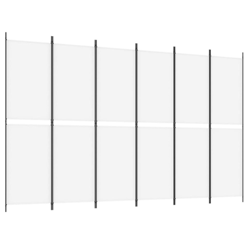 Vidaxl (, 300 X 200 Cm) Room Divider Privacy Screen Paravent Dressing Room Partition Fabric White