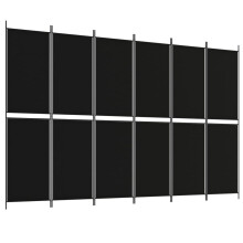 (Black, 300 x 200 cm) vidaXL Room Divider Privacy Screen Paravent Dressing Room Partition Fabric
