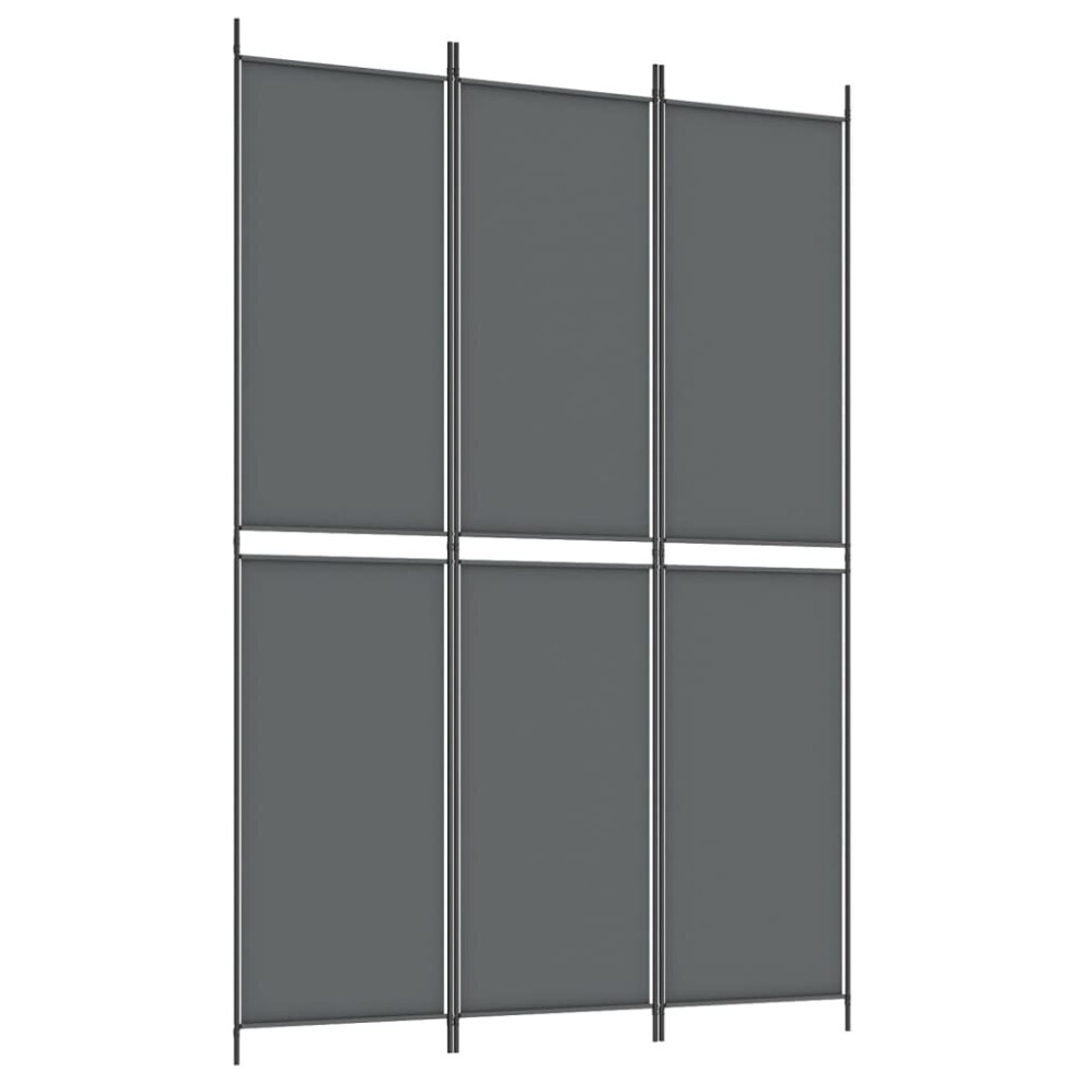 Vidaxl (Anthracite, 150 X 220 Cm) Room Divider Privacy Screen Paravent Dressing Room Partition Fabric Grey