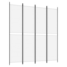 (White, 200 x 220 cm) vidaXL Room Divider Privacy Screen Paravent Dressing Room Partition Fabric
