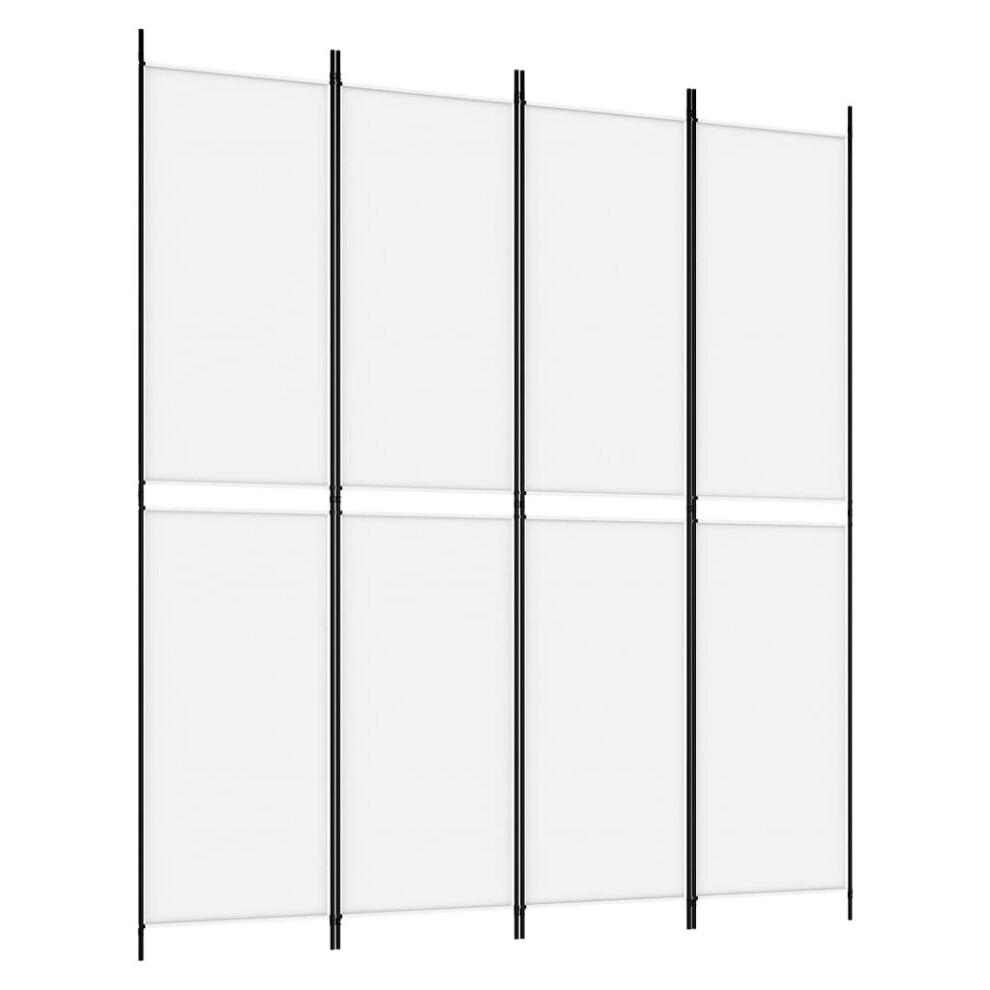 Vidaxl (White, 200 X 220 Cm) Room Divider Privacy Screen Paravent Dressing Room Partition Fabric