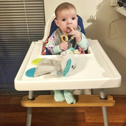 Fit For  Antilop Adjustable Height Solid Bamboo Highchair Footrest 2