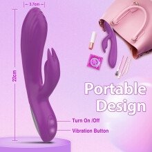 G Spot Rabbit Vibrators with Vibrating Dilo, Adult Sex Toys