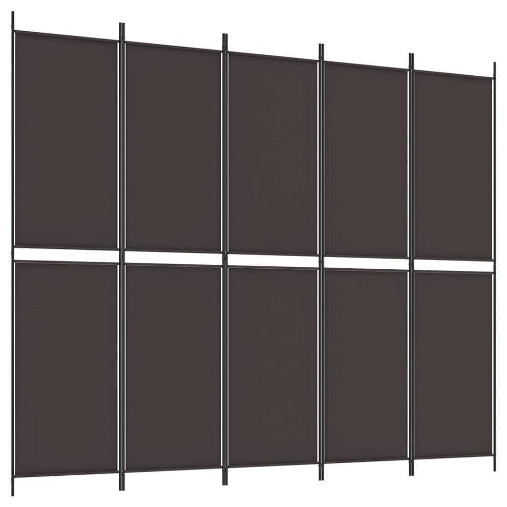 Vidaxl (, 300 X 220 Cm) Room Divider Privacy Screen Paravent Dressing Room Partition Fabric Brown