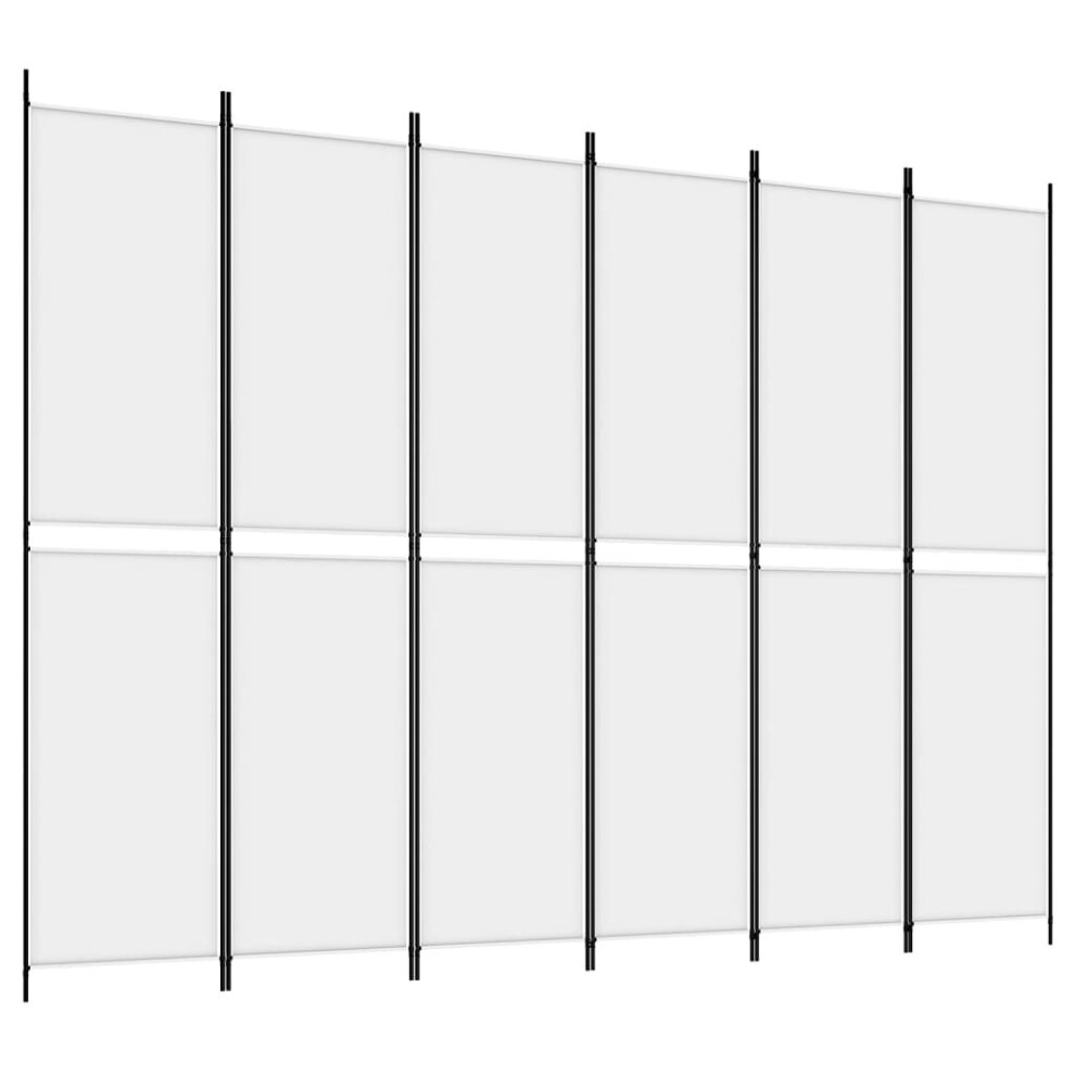 Vidaxl (, 300 X 220 Cm) Room Divider Privacy Screen Paravent Dressing Room Partition Fabric White