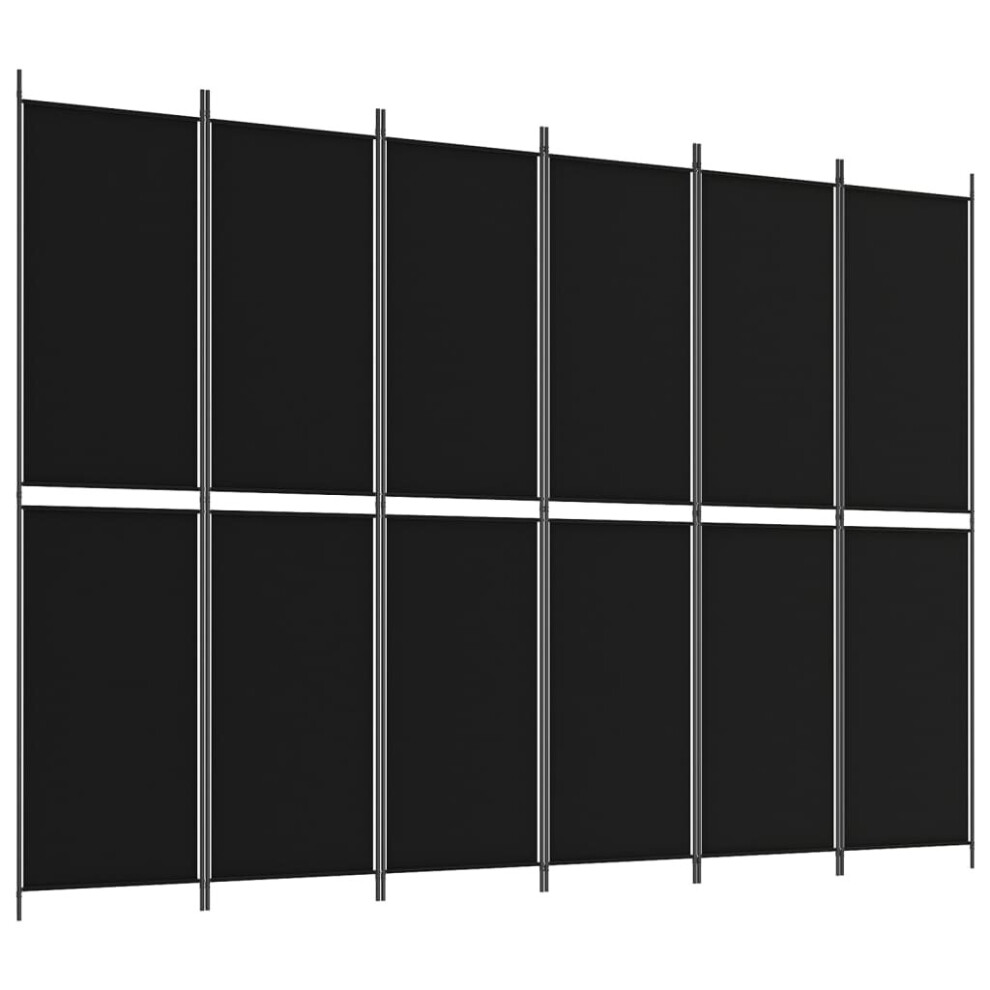Vidaxl (, 300 X 220 Cm) Room Divider Privacy Screen Paravent Dressing Room Partition Fabric Black