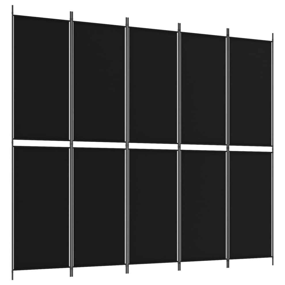 Vidaxl (, 250 X 220 Cm) Room Divider Privacy Screen Paravent Dressing Room Partition Fabric Black
