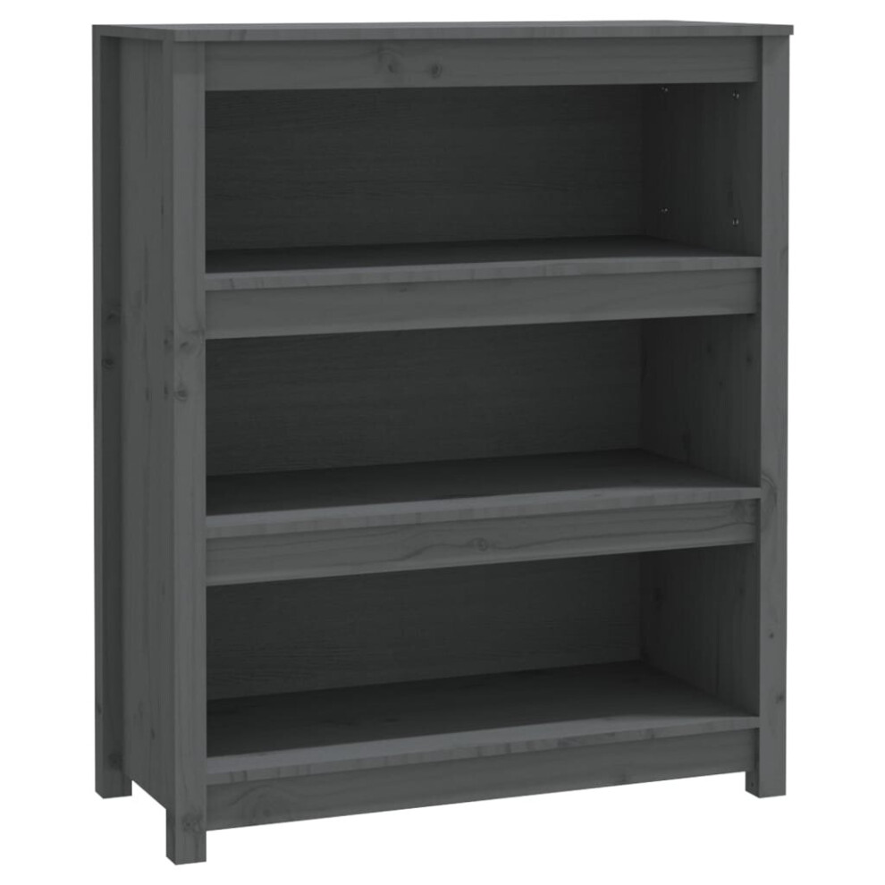 Vidaxl (Grey, 80 X 35 X 97 Cm) Solid Wood Pine Book Cabinet Display Organiser Multi Colours/Sizes