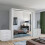 (White, 90 cm) Chen Sliding Mirror Wardrobe With Chest Drawers 1