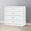 (White, 90 cm) Chen Sliding Mirror Wardrobe With Chest Drawers 2