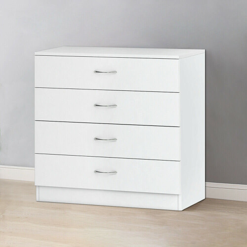 (White, 90 cm) Chen Sliding Mirror Wardrobe With Chest Drawers 1