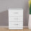 (White, 90 cm) Chen Sliding Mirror Wardrobe With Chest Drawers 3