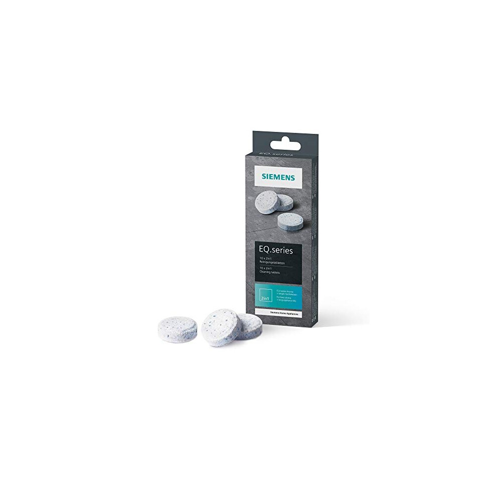 Siemens TZ80001B Cleaning Tablets EQ Bean to Cup Coffee Machines, White