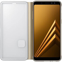 Samsung Neon Flip Case Edge Notifications for Galaxy A8, Gold