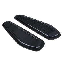 2x Carbon Fiber Car Air Flow Intake Scoop Turbo Bonnet Vent Cover Hood Fender ah