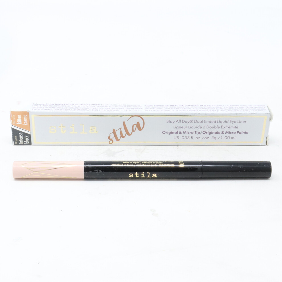 (Intense Black / Kitten Kosmo) Stila Stay All Day Dual Eye Liner  0.33oz/1.0ml New With Box