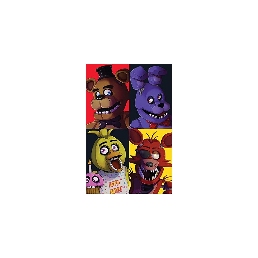 FNAF FIVE NIGHTS AT FREDDY'S Fleece Blanket - Freddy Fazbear's Design - Bed Throw Super Soft Blanket - 100% Polyester - 100 x 150cm, Single Fleece