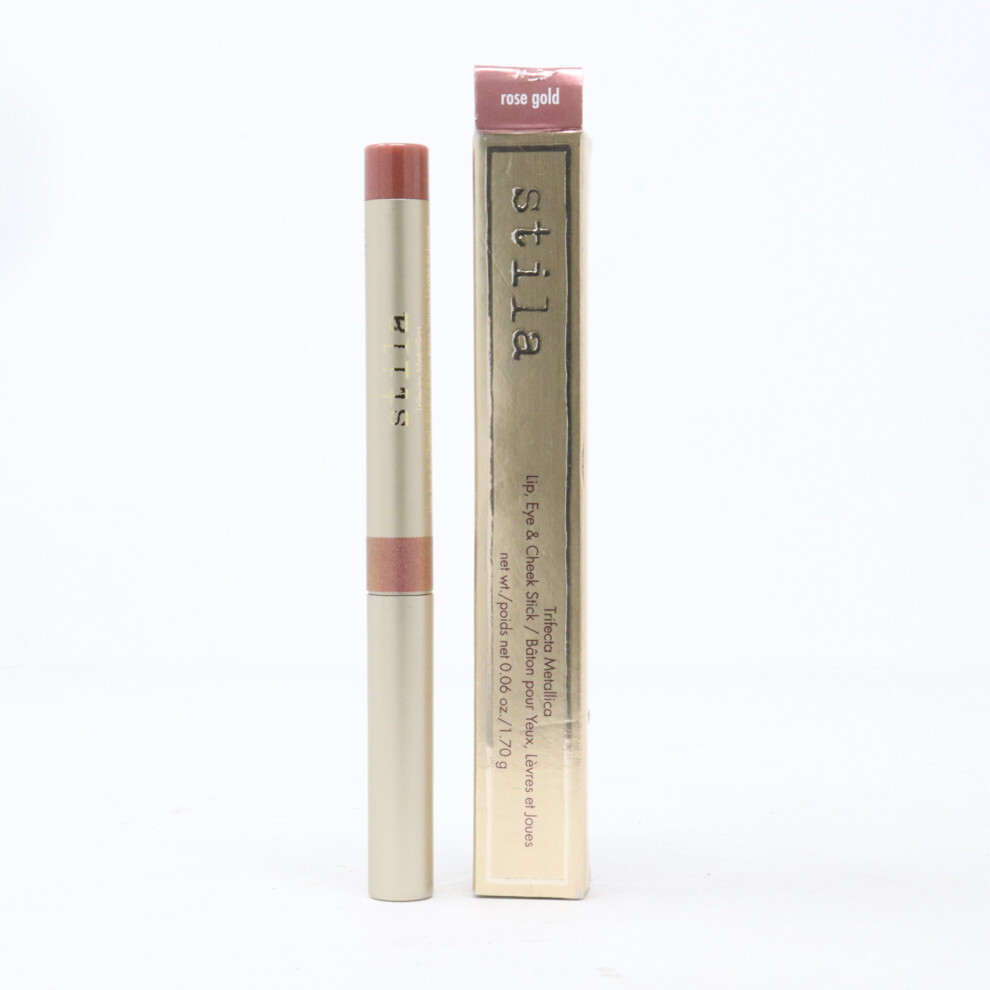 (Rose Gold) Stila Trifecta Metallica Lip, Eye & Cheek Stick  0.06oz/1.70g New With Box