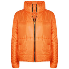 (13 Years, Orange) Girls Wetlook Padded Quilted Puffer Bubble Jacket