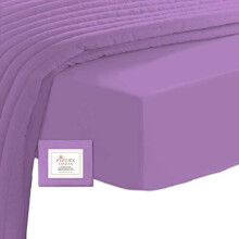 Pizuna 400 Thread Count Cotton Twin Fitted Sheets Purple, Luxury Soft 100% Long Staple Cotton Sateen Bed Fitted Sheets Twin Fits 40 cm (100% Cotton