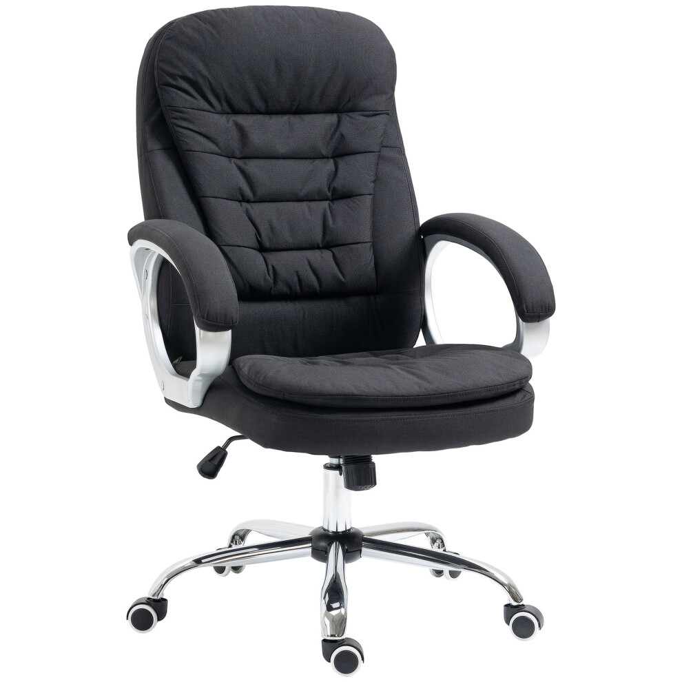 Vinsetto Ergonomic Office Chair Adjustable Height Swivel Wheels, Black