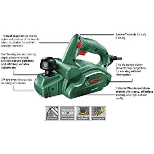 Green Quick and Efficient Tool 1500 550 W Electric Planer 1
