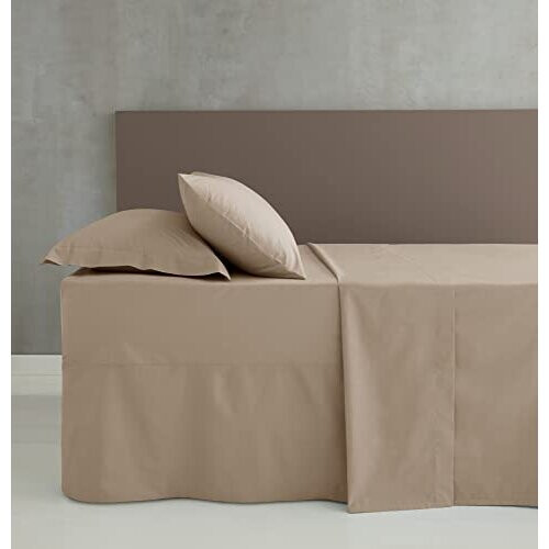 Catherine Lansfield Catherine Lansfield Easy Iron Percale Double Extra Deep Fitted Sheet Natural 1