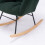 (Dark Green) Teddy Tufted Upholstered Rocking Chair Padded Seat 4