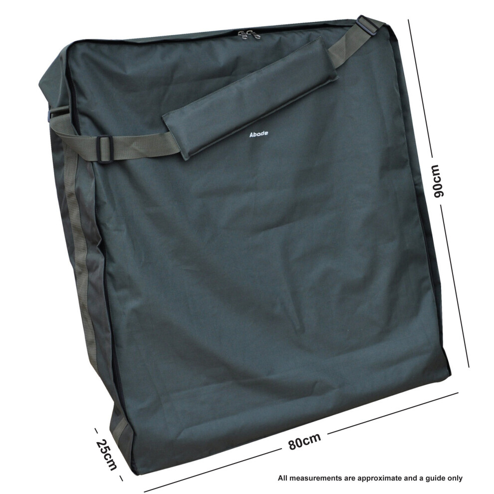 Abode 600D Oxford Carp Fishing Camping Chair Bedchair Carry Bag W80cm x H90cm x D25cm