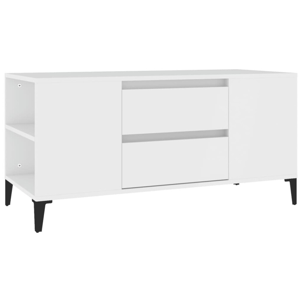 (white) vidaXL TV Cabinet Engineered Wood TV Console Media HiFi Cabinet Multi Colours