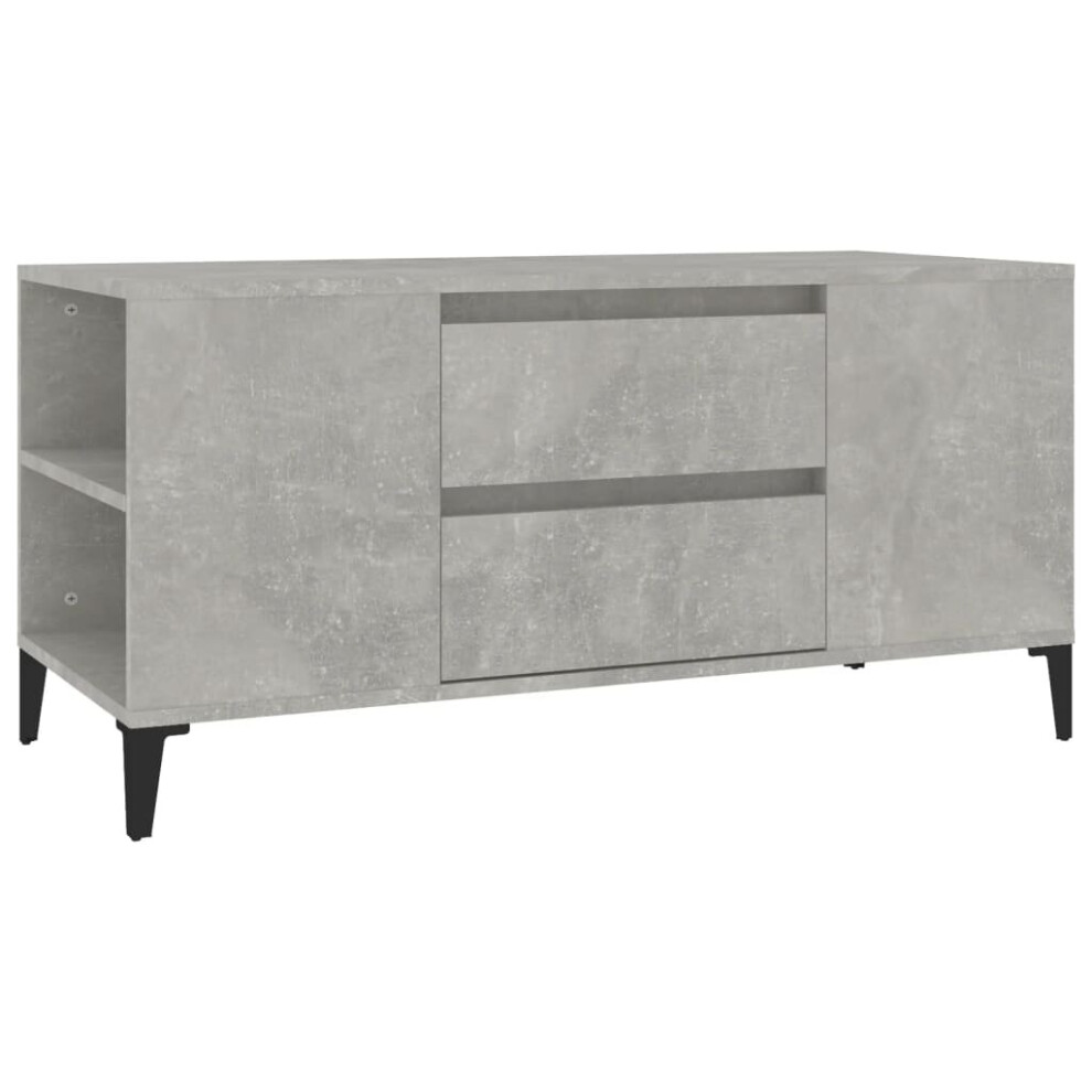 (concrete grey) vidaXL TV Cabinet Engineered Wood TV Console Media HiFi Cabinet Multi Colours