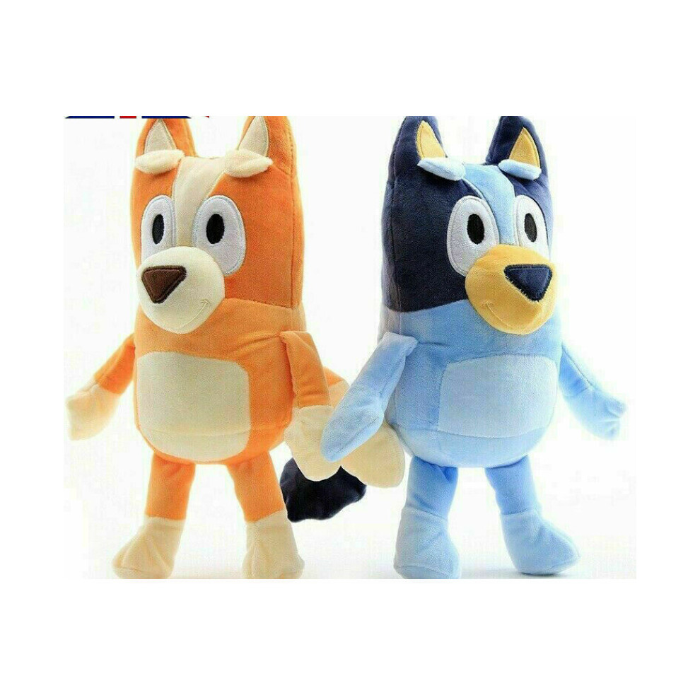 (2pcs Bluey and Bingo) 2PCS Bluey and Bingo Dog Friends Plush Toy 28cm Doll