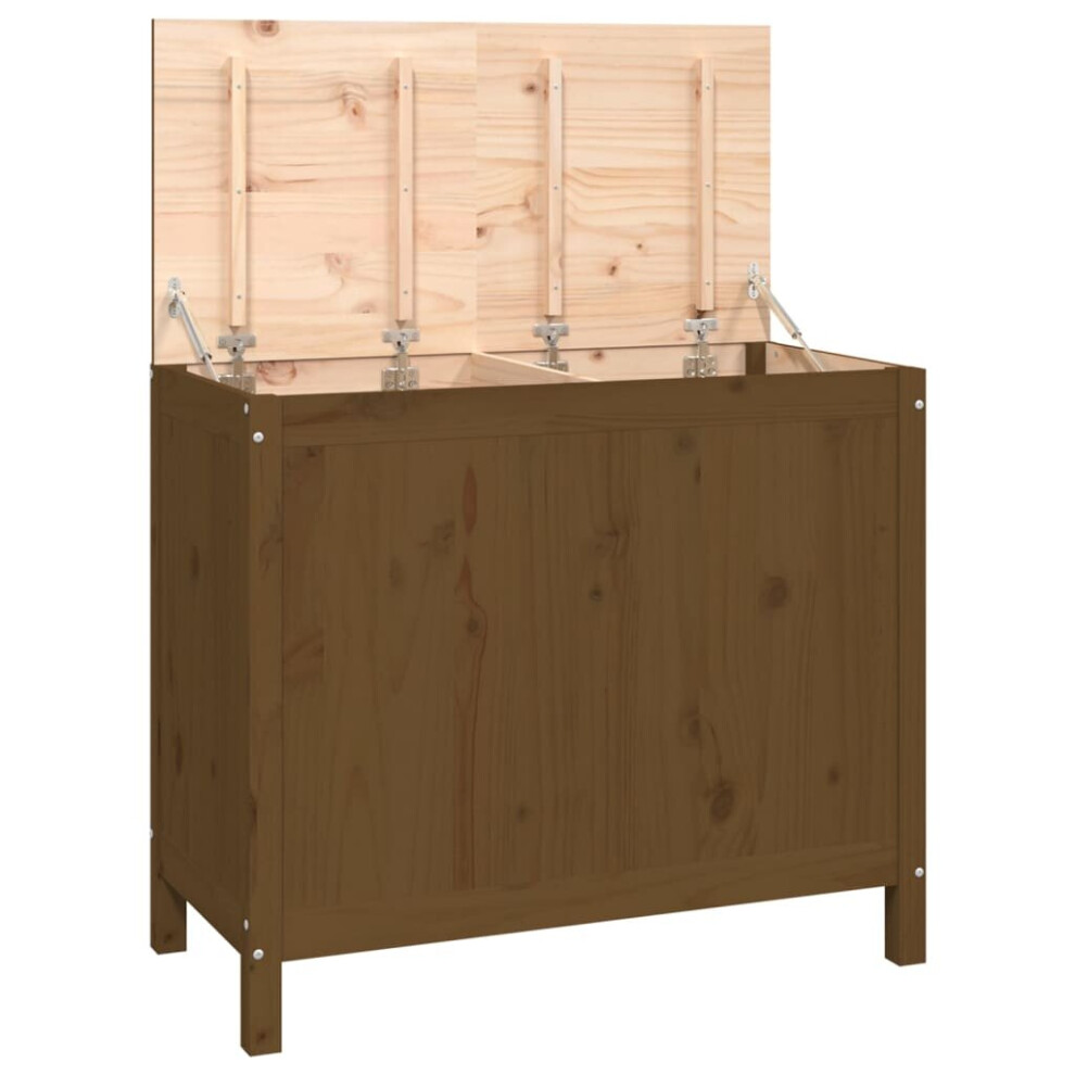 (honey brown) vidaXL Solid Wood Pine Laundry Box Multi Colours 44x44x76 cm/88.5x44x76 cm