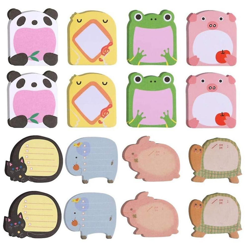 (16Pcs) Cute Sticky Notes Cartoon Animals Self Sticky Notes For Students Home Office Gifts-image-OPC-PBB89TJ-NEW
