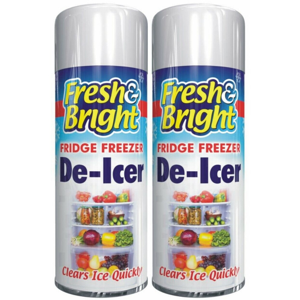 2 X 200ml Fridge Freezer Defrost Ice Quickly Anti Bacterial Deice