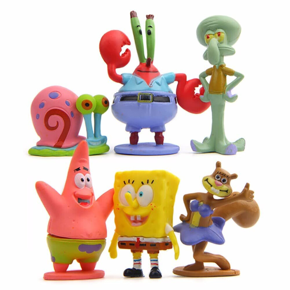 SpongeBob Figures Squarepants Patrick Star Squidward Tentacles Toy 6pk