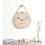 (Tape scale, Fallen leaves) Wooden hanging rope clock simple creative clock 4