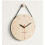(Tape scale, Elegant cool black) Wooden hanging rope clock simple creative clock 3
