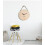 (Tape scale, Elegant cool black) Wooden hanging rope clock simple creative clock 4